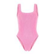 Fluo Pink Stretch Nylon Swimsuit