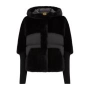 Oversized Faux Fur Jacket - Black