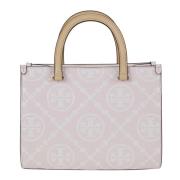 Monogram Embossed Square Tote Taske