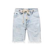 Slim Boyfriend Jeans Shorts Long Rope