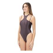 Brun Lycra Body med Institutionelt Logo