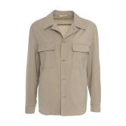 Beige Uld Overshirt 'John'