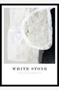 Billede White stone, Sort ramme
