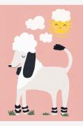 Pelcasa - Plakat Happy Poodle - Rosa - Plakater & billeder - - Homeroo...