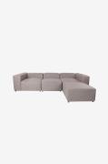 Hanah Home - Hjørnesofa - Cahit - Brun - Sofaer med chaiselong - - Hom...