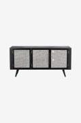 NovaSolo Furniture - Tv Kommode 3 låger Nordic Mindi Rattan - Sort - T...