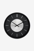 NeXtime - Vægur Retro Ii Stripes 25 cm - Sort - Vægure og bordure - - ...