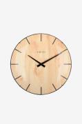 NeXtime - Vægur Edge Wood Dome Diameter 35 cm - Brun - Vægure og bordu...