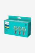 Philips - 3-pak LED E27 Normal Klar 60W - Lyskilder & pærer - - Homero...