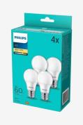 Philips - 4-pak LED E27 Normal Frost 60 - Lyskilder & pærer - - Homero...