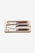 LaGuiole - Osteknive Set 3 - Brun - Bestik - - Homeroom