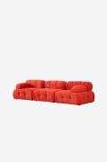 Hanah Home - 3-sæders sofa Puca - Rød - 3-pers. sofaer - - Homeroom