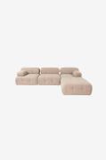 Hanah Home - Hjørnesofa Puca 4-sædet - Natur - Sofaer med chaiselong -...