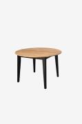 Wood Furniture - Spisebord Eka Black Base , 115-155-195cm rundt, dobbe...