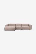 Rowico Home - Sofa Willard, 4-pers. med chaiselong venstre - Beige - 3...