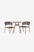 Venture Home - Café-sæt Amadora - Brun - Spisegrupper - - Homeroom