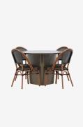 Venture Home - Santa Fe Spisesæt med stole Guarda - Sort - Spisegruppe...
