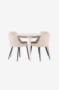 Venture Home - Spisebord Flora med stol Night - Beige - Spisegrupper -...