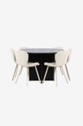 Venture Home - Strada-spisebord med Lilja-stol - Beige - Spisegrupper ...
