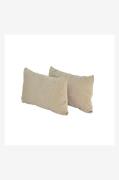 Fritab - Sidepuder Flock - Beige - Pyntepuder - - Homeroom