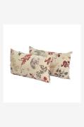 Fritab - Sidepuder Flock - Beige - Pyntepuder - - Homeroom