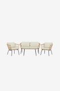 Venture Home - Ortigia loungesæt - Beige - Loungemøbler - - Homeroom