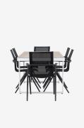 Venture Home - Merlo Spisesæt med stole Alina - Sort - Spisegrupper - ...