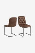 NORDFORM - Kira spisebordsstol 2-pak - Brun - Stole - - Homeroom