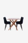 Venture Home - Piazza-spisebord med Polar-spisebordsstol - Sort - Spis...