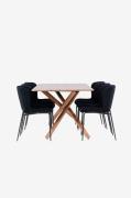 Venture Home - Piazza-spisebord med Modesto-spisebordsstol - Sort - Sp...