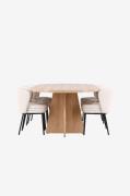 Venture Home - Bootcut-spisebord med Agnes-spisebordsstol - Hvid - Spi...