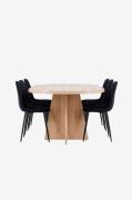 Venture Home - Bootcut-spisebord med Polar-spisebordsstol - Sort - Spi...