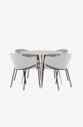 Venture Home - Plaza-spisebord med Evelina-spisebordsstol - Grå - Spis...