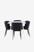 Venture Home - Silar-spisebord med Modesto-spisebordsstol - Sort - Spi...
