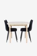 Venture Home - Andy-spisebord med Polar-spisebordsstol - Sort - Spiseg...