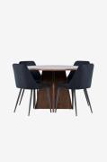 Venture Home - Bootcut-spisebord med nat-spisebordsstol - Sort - Spise...