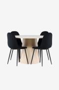 Venture Home - Lanzo-spisebord med Polar-spisebordsstol - Sort - Spise...