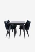 Venture Home - Ellis-spisebord med Night-spisebordsstol - Sort - Spise...