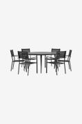 Venture Home - Spisegruppe Break med 6 stole Copacabana - Sort - Spise...