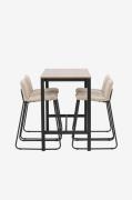 Venture Home - Barsæt Camden med 4 barstole Bisbee - Brun - Spisegrupp...