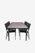 Venture Home - Spisegruppe Louis inkl. 6 stabelbare Cassie stole - Sor...