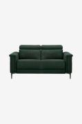 Loft24 - Sofa 2 sæder 1 liggestol Elektrisk Lund - Grøn - 2-pers. sofa...