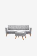 CosmoLiving by Cosmopolitan - Sofa 3-personers sofa + ottoman Gloria -...
