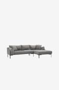 Hanah Home - Hjørnesofa Leo Right - Grå - Sofaer - - Homeroom