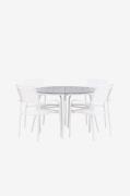 Venture Home - Spisegruppe Break med 4 stabelbare stole Santorini - Gr...