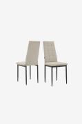 Loft24 - Spisebordsstol 2-pak Becca - Hvid - Stole - - Homeroom
