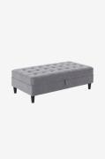 Dorel Home - Ottoman med opbevaring Presley - Grå - Fodskamler & puffe...