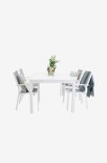 Venture Home - Spisegruppe Marbella med 4 stole Copacabana - Hvid - Sp...