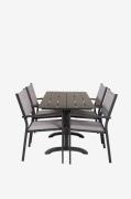Venture Home - Spisegruppe Denver med 4 stole Copacabana - Sort - Spis...