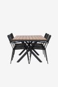 Venture Home - Garcia Spisesæt med stole Lindos - Sort - Spisegrupper ...